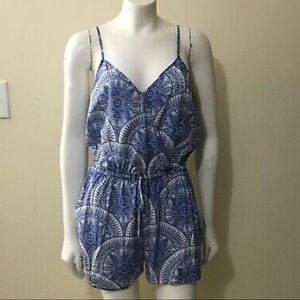 Banana Republic Blue Paisley Romper
